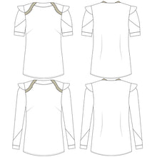 Charger l'image dans la galerie, 11th-FEBRUARY-ORIGAMI-BLOUSE-SKETCH--short&-long-sleeves