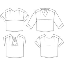 Charger l'image dans la galerie, 14TH-OF-MAY-ROMPER-pattern-options-woman-patron-combishort-sketch