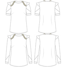 Upload image to gallery, 11th-FEBRUARY-ORIGAMI-BLOUSE-SKETCH--short&-long-sleeves
