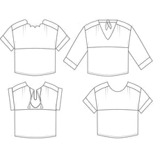 Charger l&#39;image dans la galerie, 14TH-OF-MAY-ROMPER-pattern-options-woman-patron-combishort-sketch
