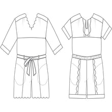 Charger l&#39;image dans la galerie, 14TH-OF-MAY-ROMPER-pattern-woman-patron-combishort-sketch
